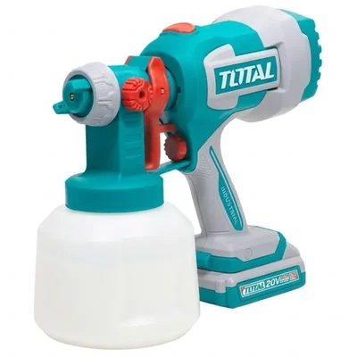Total 20V 800ml/min 1000ml Container Adjustable High Flow Cordless Paint Spray Gun Kit TSGLI20042