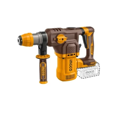 INGCO 20V Brushless Cordless Rotary Hammer, 4.5J Heavy Duty SDS Plus Drill & Chisel for Concrete CRHLI202862