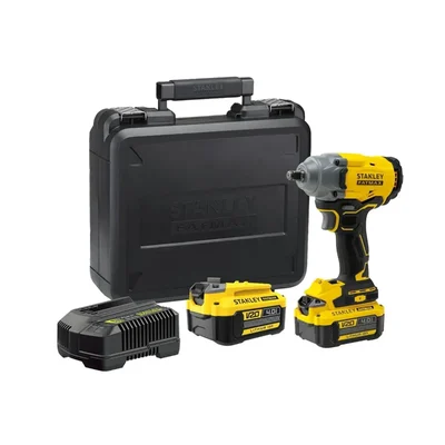 Stanley Fatmax 20 V Brushless Impact Wrench With 2 Pcs Batteries & 1 Pcs Charger, 370 Nm Torque (1 Year Warranty) (SBW920M2K)