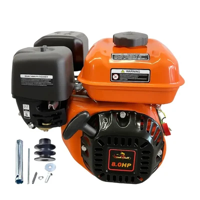 Bharat Saarthi 212CC 8Hp 4 Stroke Single Cylinder Air Cooled Recoil Start Petrol Engine With Accessories, 3.5L Fuel Tank