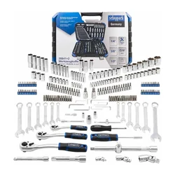 Scheppach 216 + 2 Piece 1/4", 3/8", 1/2" Drive CR-V Socket Set (SCH-38841+2)