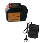 Heavy Duty 21V 6 Ah Lithium-ion Battery With 2 Ah Charger For Cordless Chainsaw, Brush Cutter & Hedge Trimmers 
