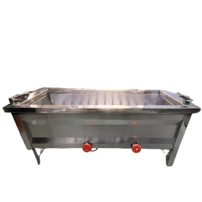 Premium Quality SS 24 inch Gas Operated Barbeque Grill Machine with 8 Skewers 