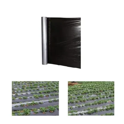Siddhi 21 micron 400 meter Black and Silver Mulching Sheet | Suitable for Garden and Agriculture Purposes(Size-(3.25 feet X 400 meter))