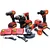 Premium Quality 21V Li-Ion Cordless Rotary Hammer, Angle Grinder, Impact Wrench & Drill Combo Kit With Accessories