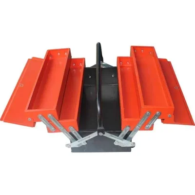 Inder 21x8x8 Inch 5-Compt Cantilever Toolbox Red Lid P-367E