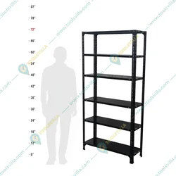 Alija 72 x 35 x 12 Inch 6 Shelves Multipurpose Storage Rack (22 Gauge Shelves & 16 Gauge Angle)
