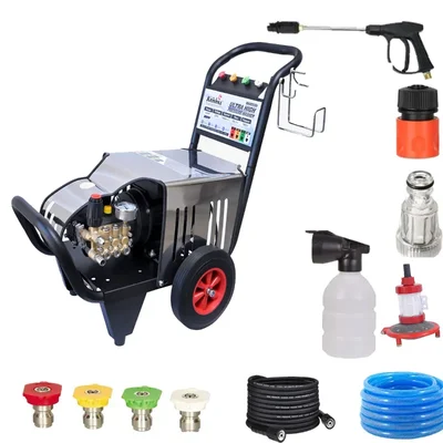 Krishna (KR-J50) 220 Bar 5 HP Motor Trolley Type High Pressure Washer with All Required Accessories, 20 LPM Flow Rate