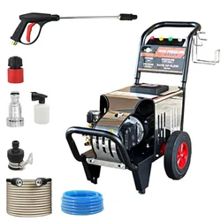 Heavy Duty 4 HP Trolley Type 250 Bar High Pressure Washer With All Required Accessories  