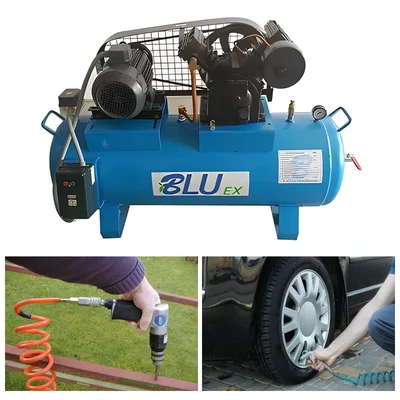 BLU EX 225 Litres Double Stage Reciprocating Air Compressor With 7.5 HP Motor (BEI-75225)