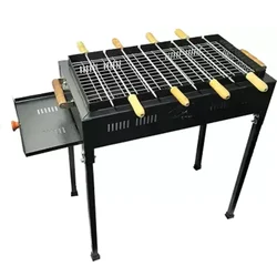  Premium Quality 22 inch Classic Charcoal Barbeque Grill With 8 Skewers 