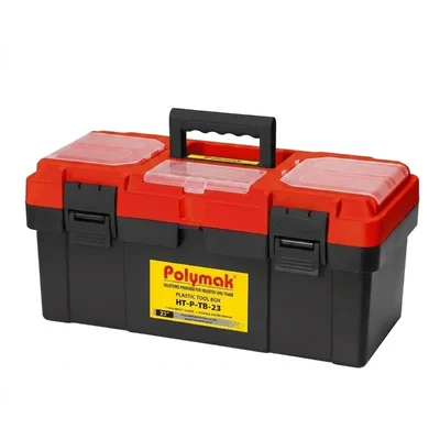 Polymak 23 Inch Heavy Duty Plastic Tool Box for Storage & Carrying with Durable ABS Top Handle, HT-P-TB-23