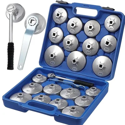 Premium Quality 23 pcs Cup Type Oil Filter Wrench Removal Socket Set