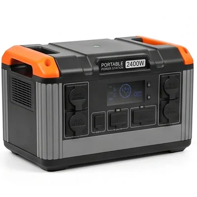 Genuine Power 2400W Portable Inverter Power Station 2016Wh Heavy-Duty Solar Generator for Home Backup & Outdoor