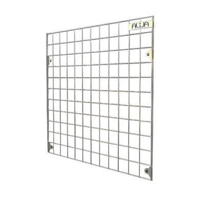 ALIJA 24 x 24 Inch Grid Wall Mesh With 10 Pieces Hook For Multipurpose Use(Ivory)(Size-4 Inch Hook)