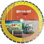 Oxi Power 24" Butter Cut Silver Brazed Diamond Saw Blade, 50mm Bore Heavy-Duty Yellow Concrete Cutting Disc 2205
