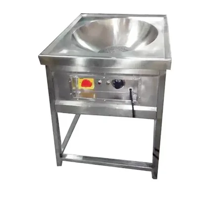 Commercial 24 Inches  Square Electric Kadai Standing Type 6000W, SS Body