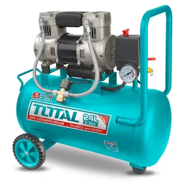 TOTAL 24L 1.1kW 1.5HP 2850RPM Oil-Free Silent Air Compressor TCS1110242
