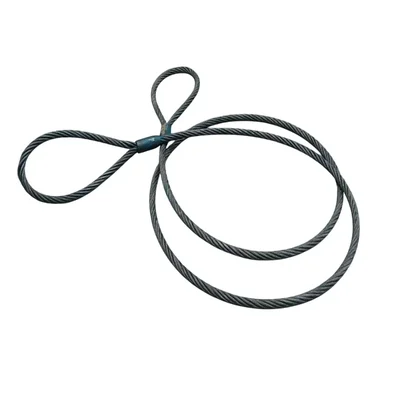 National 24 mm 4 Meter Wire Rope Sling,6x36 IWRC, Single Leg For Lifting, Rigging, and Material Handling