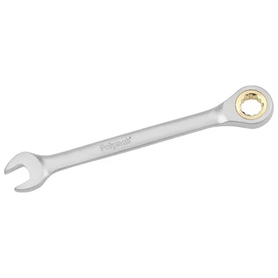 Polymak 24mm CR-V Forged Ratchet Combination Spanner with High-Torque 72-Teeth Gear Design, HT-P-RCS-24
