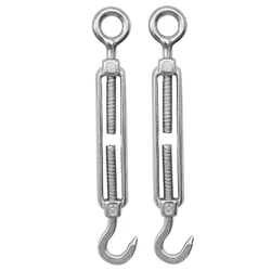 Premium Quality 24 mm Eye to hook Commercial Mild Steel Galvanized Turnbuckle (Pack of -2)