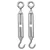 Premium Quality 24 mm Eye to hook Commercial Mild Steel Galvanized Turnbuckle (Pack of -2)