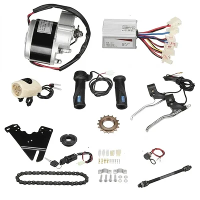 NAKS 24V 250W DIY Electric Bicycle PMDC Motor Conversion Kit with Multi-Utility Accessories Without Charger