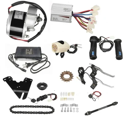 NAKS 24V 350W DIY Electric Bicycle PMDC Motor Conversion Kit with Smart Charger and Multi-Utility Parts