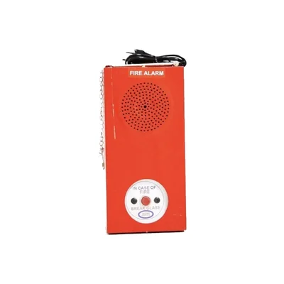 CHANDOK 24 Volt DC Fire Alarm Hooter (Red) with Manual Call Pointer Combined