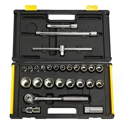 Stanley (STMT45508-LA) 1/2" Drive 25 Pcs Round Head Ratchet Set Metric