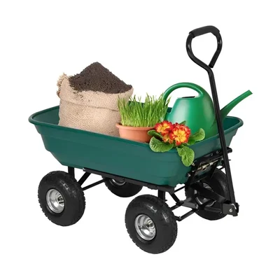 Bigapple (DCH 4 Wheel) 250 Kg Capacity Plastic Dump Cart With 1 Year Warranty