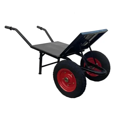 Heavy Duty Black Double Wheel Barrow, 250Kg Load Capacity, SWB-8