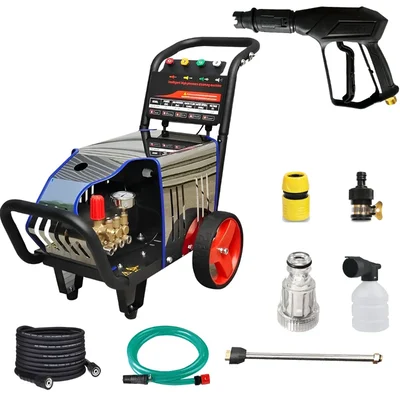 Spear 250 Bar 4 HP Trolley Type High Pressure Washer With All Required Accessories (SP-CW-4HP)