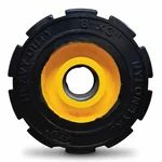 Heavy Duty 200 x 75 MM / 8 x 3 Inch 250 Kg Load Capacity Rubber Wheel ( C.I + Wheel ) Without Ball Bearing