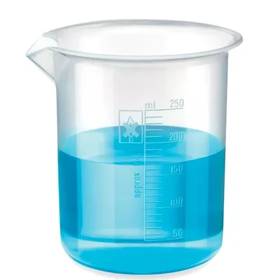 Bello 250ml Polypropylene Beakers with Graduation Marks for Laboratory