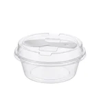 250ml PET Transparent Round Dessert Cup with Spoon High Lid Disposable Food Container for Cake Mousse Dessert
