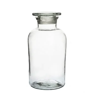 Cometek 250ml Narrow Neck Reagent Bottle with Glass Stopper Reusable Soda Glass Storage