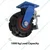 Heavy Duty 10 inch Swivel With Brake Double Ball Bearing Cast Iron & Rubber Caster Wheel, 1000 kg Load Capacity Per Wheel