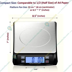 METIS 25 kg Digital Kitchen Weighing Scale with White Backlight Display, for Shop & Home Use 