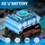 Heavy Duty 48V || 25 Bar || 5 LPM || Single Battery-Operated Cordless Car Washer || 50 Minutes Working Time 