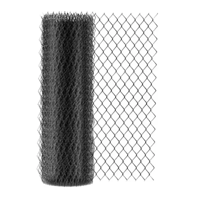 Premium Quality Galvanized 25 Feet Long PVC Coated Chain Link Fencing Mesh Wire (Black)