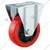 Prakash 2.5 Inch Red PVC Fixed Plate Type Caster Wheels Pack Of 4