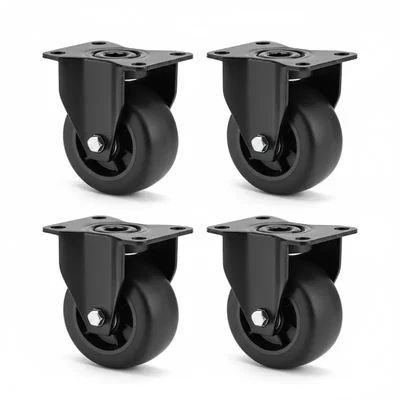 Heavy Duty 2 inch / 50 mm Pack Of 4 Fixed Type Plain Bore PP Caster Wheel