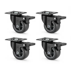Heavy Duty 2 inch / 50 mm Pack Of 4 Swivel With Brake Type Plain Bore PP Caster Wheel