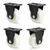 Heavy Duty 50 MM / 2 Inch Pack Of 4 Fixed Type Plain Bore PP Caster Wheel