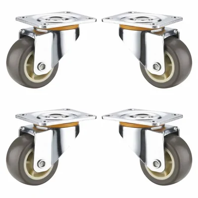 Heavy Duty 50 MM / 2 Inch Pack Of 4 Swivel Type Plain Bore TPR Caster Wheel