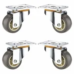 Heavy Duty 50 MM / 2 Inch Pack Of 4 Swivel Type Plain Bore TPR Caster Wheel