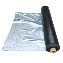 AGRI RISE 25 micron, 1 x 400 meter (3.25 x 1300 feet) Economy Black and Silver Mulching Sheet