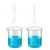 Bello Measuring Cylinders 2pcs x 25ml & Beakers 2pcs x 500ml with Blue Printed Graduation Marks, Polypropylene Material