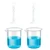 Bello Measuring Cylinders 2pcs x 25ml & Beakers 2pcs x 25ml with Blue Printed Graduation Marks, Polypropylene Material